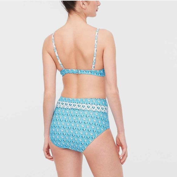 J. Crew Blue and White Mixed Print Bikini Set - Picture 2 of 5